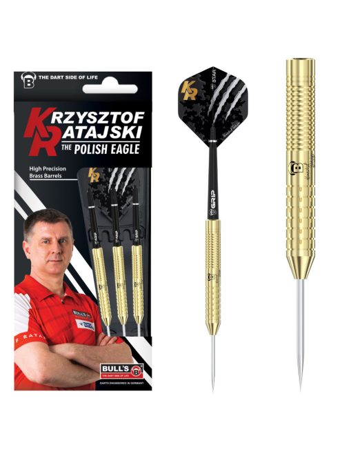 BULL'S Krzysztof Ratajski Brass Gold Steel Dart 24g