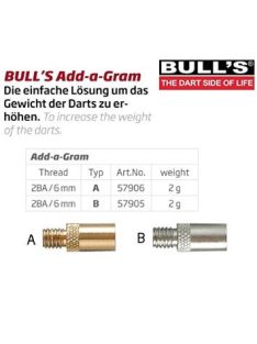 dart plussz súly Bull's 2g alu