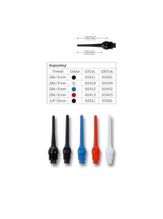   Bull's Darts hegy Superkey kék 100db 2B/A standard menetes