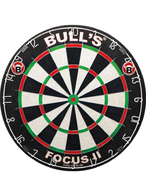 Bull's Focus II hivatalos verseny darts tábla, sisal kender, penge térrács
