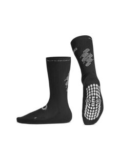   Elite csúszásgátlós futball zokni/sportszár, fekete M méretben 41-46