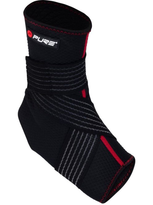 Pure Kompressziós bokavédő/bokatámasz/rögzítő/szorító M méretben fekete