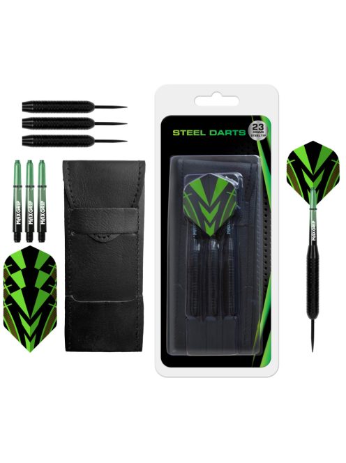 Northstar Darts Szett steel 23 g fekete, kiegészítőkkel