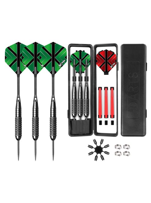 XQ Max 28 részes darts készlet steel, 3 db 22g nyíl kiegészítőkkel